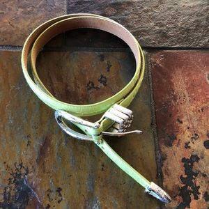 Brighton Green Belt with silver buckle.